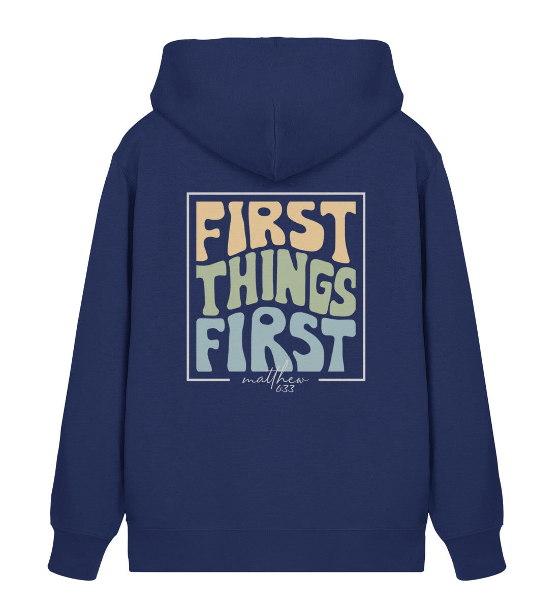 FIRST THINGS FIRST STREETWEAR ZIPPER BACKPRINT Connector Zipper 2.0 ST/ST Shirtee Dunkelblau XS 
