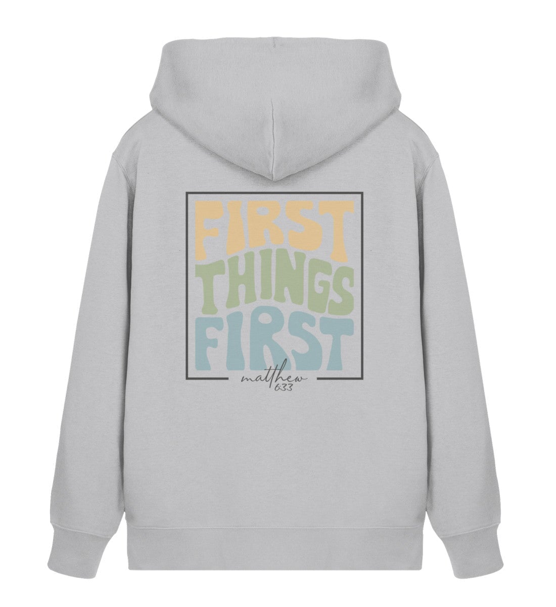 FIRST THINGS FIRST STREETWEAR ZIPPER BACKPRINT Connector Zipper 2.0 ST/ST Shirtee Grau XS 