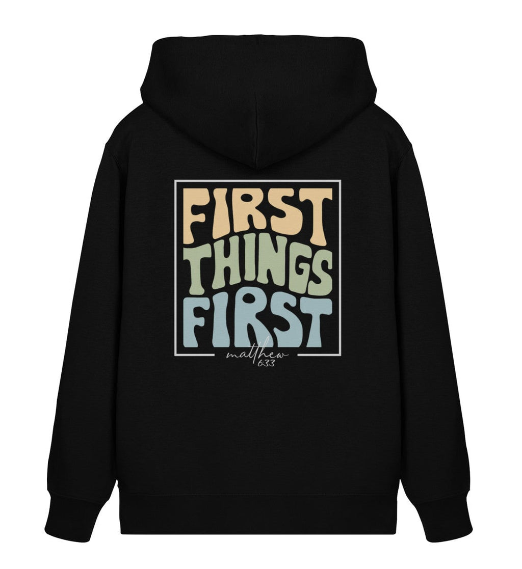 FIRST THINGS FIRST STREETWEAR ZIPPER BACKPRINT Connector Zipper 2.0 ST/ST Shirtee Schwarz XS 