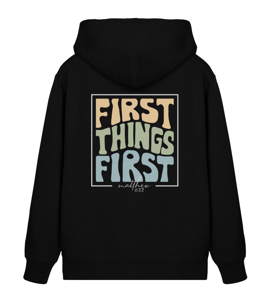 FIRST THINGS FIRST STREETWEAR ZIPPER BACKPRINT Connector Zipper 2.0 ST/ST Shirtee Schwarz XS 