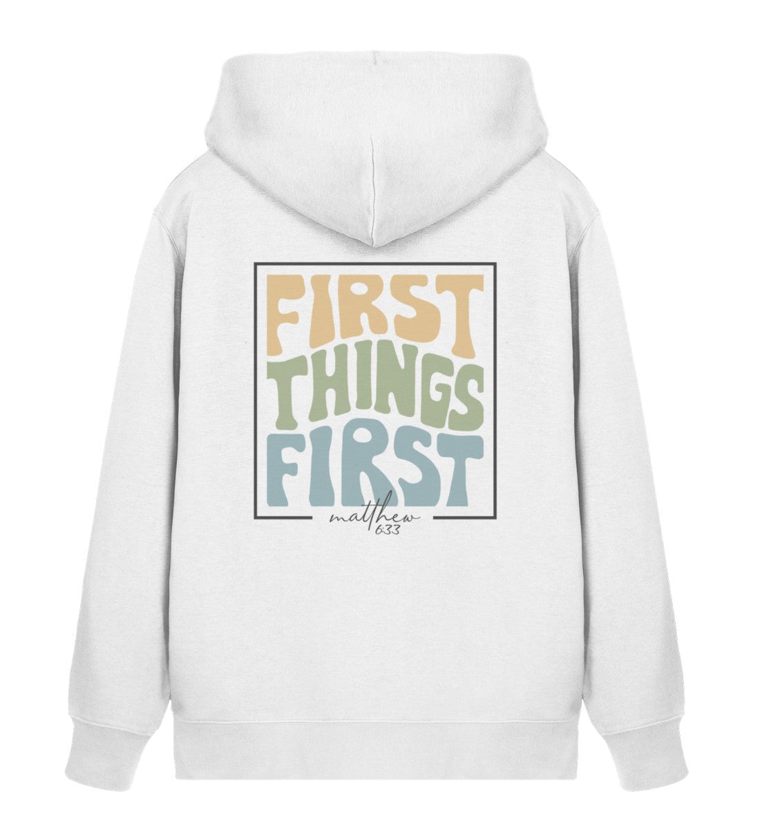 FIRST THINGS FIRST STREETWEAR ZIPPER BACKPRINT Connector Zipper 2.0 ST/ST Shirtee Weiß XS 