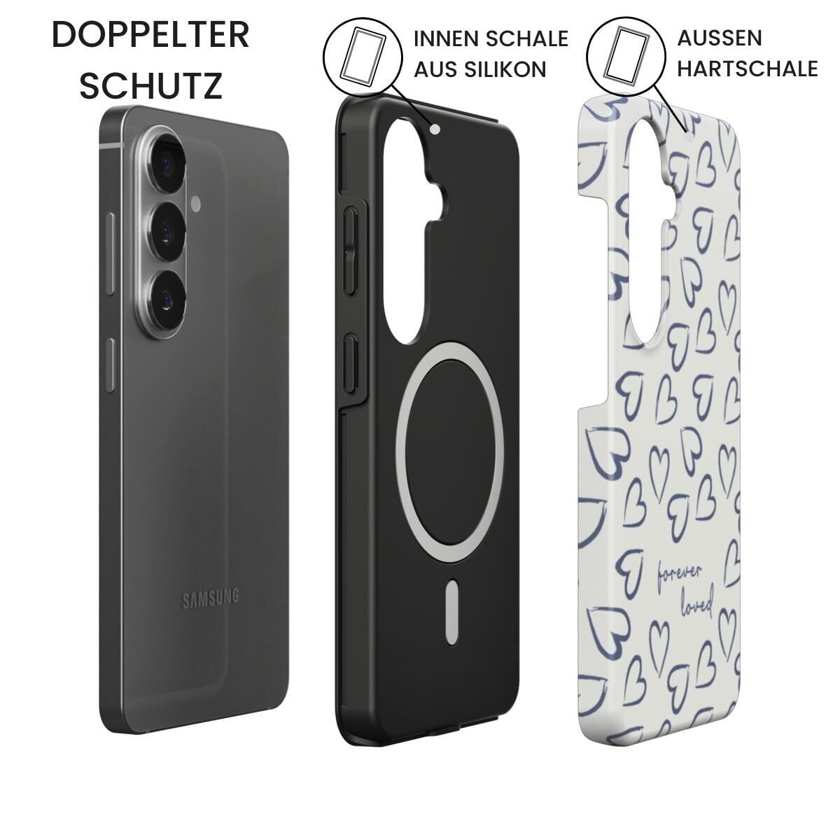 FOREVER LOVED Magnetic Handyhülle in Blau Tech Accessories Podbase 