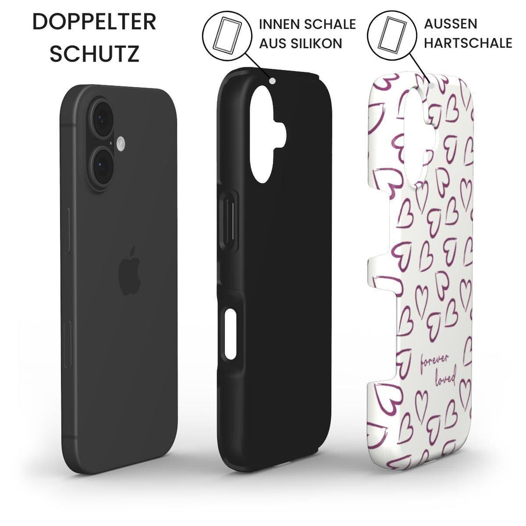 FOREVER LOVED Robuste Handyhülle in Beere Tech Accessories Podbase 