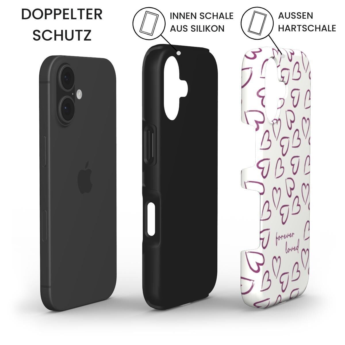 FOREVER LOVED Robuste Handyhülle in Beere Tech Accessories Podbase 