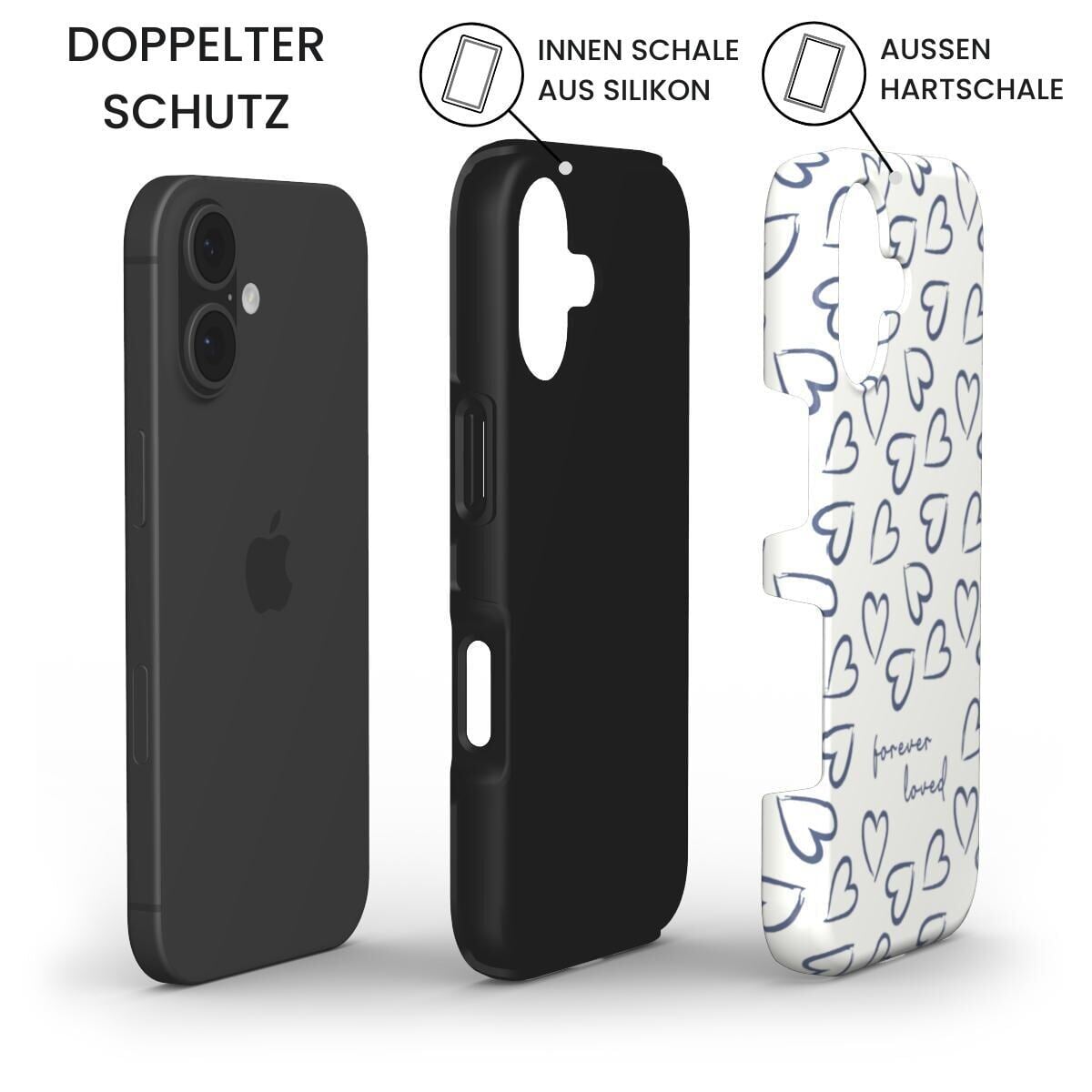 FOREVER LOVED Robuste Handyhülle in Schieferblau Tech Accessories Podbase 