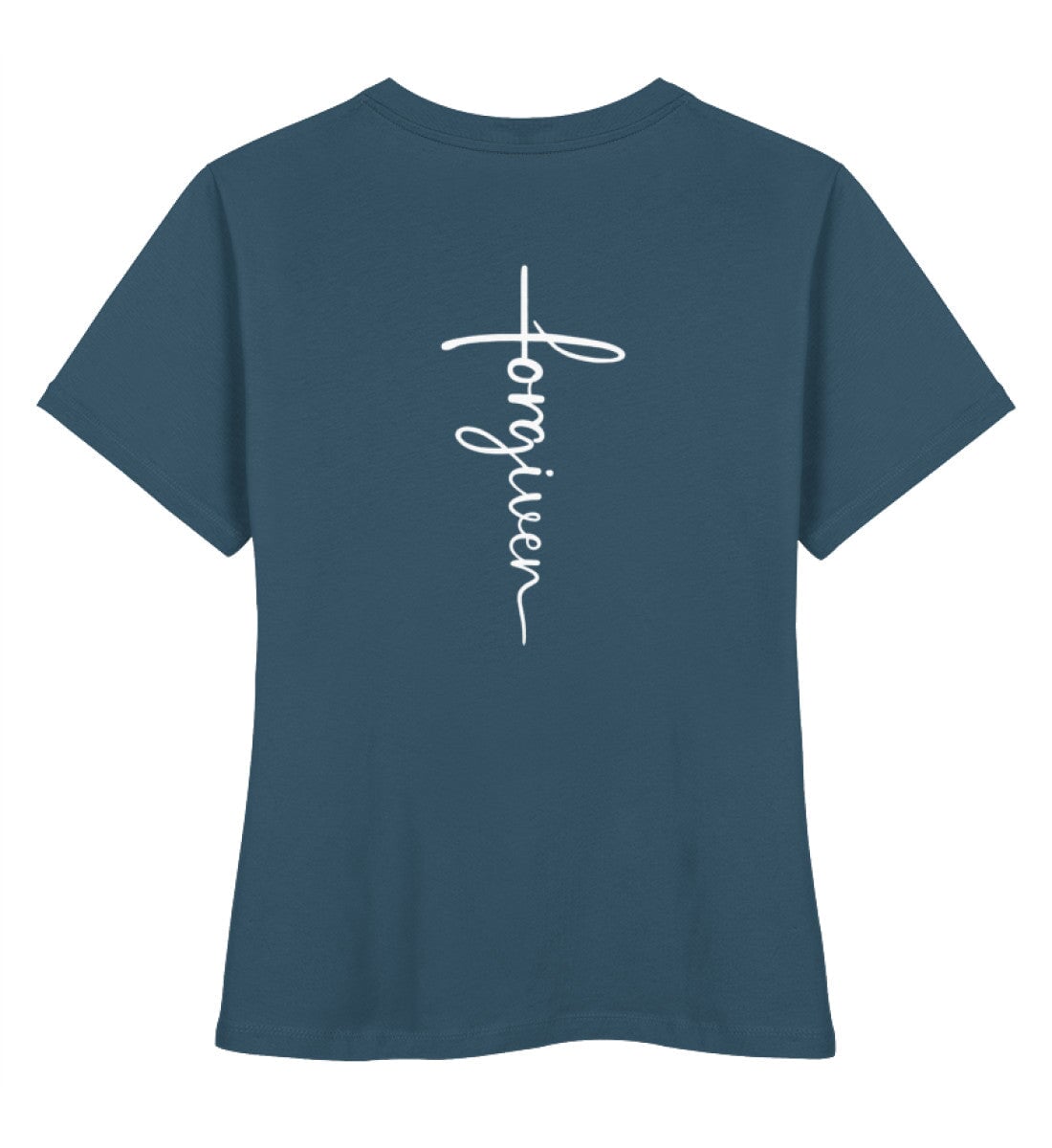 FORGIVEN CROSS FRAUEN SHIRT BACKPRINT - Damen Premium Organic Shirt Stella Muser Shirt ST/ST Shirtee Stargazer XS 
