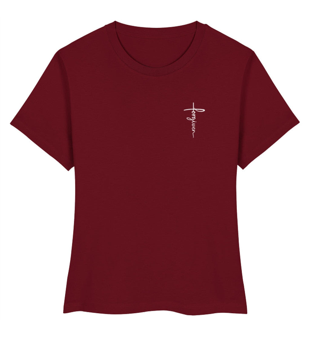 FORGIVEN CROSS FRAUEN SHIRT Stella Muser Shirt ST/ST Shirtee Burgund XS 