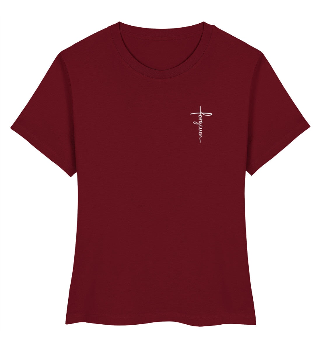 FORGIVEN CROSS FRAUEN SHIRT Stella Muser Shirt ST/ST Shirtee Burgund XS 