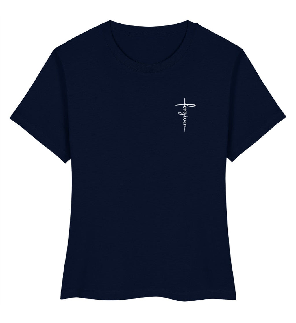 FORGIVEN CROSS FRAUEN SHIRT Stella Muser Shirt ST/ST Shirtee Dunkelblau XS 