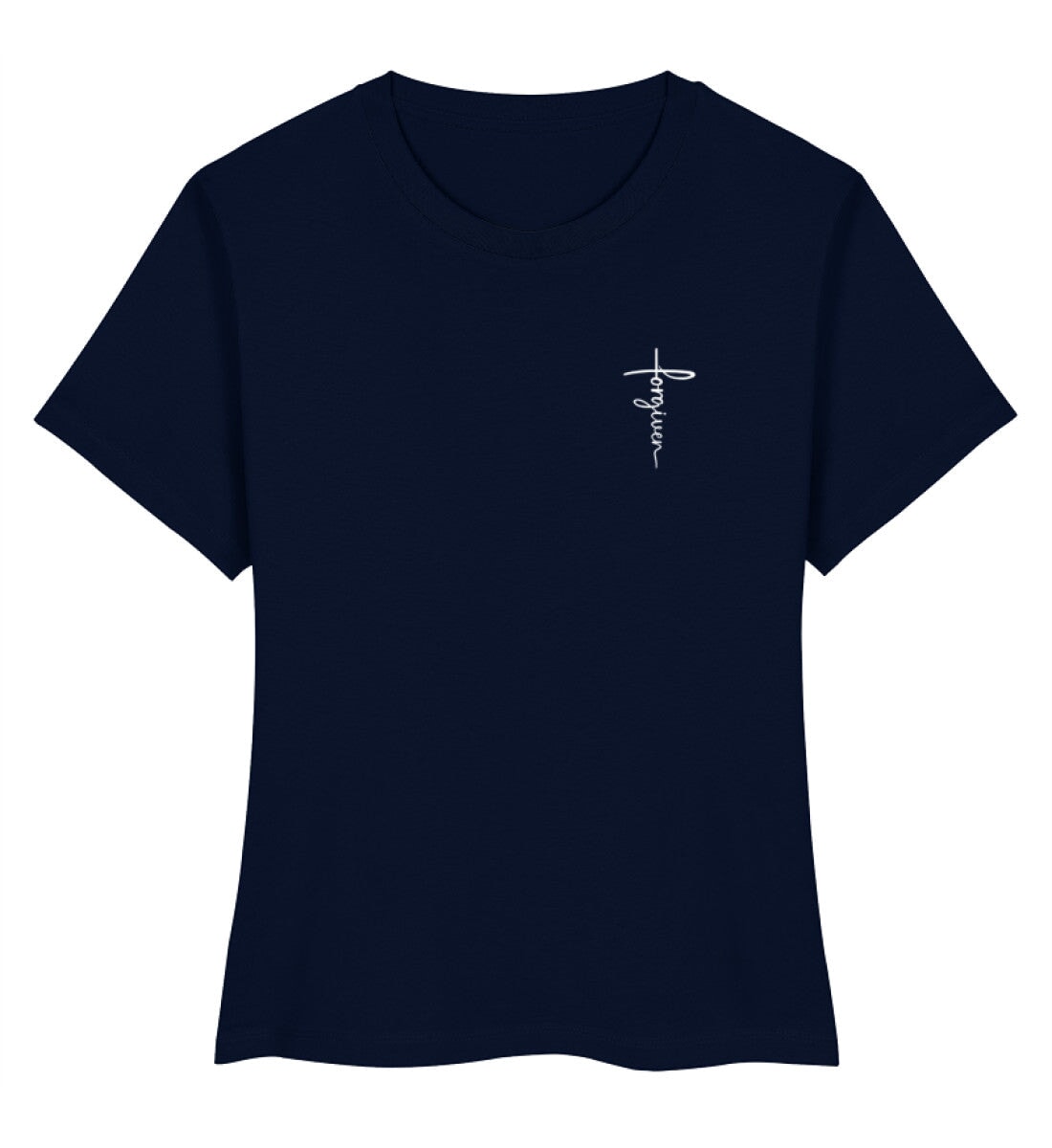 FORGIVEN CROSS FRAUEN SHIRT Stella Muser Shirt ST/ST Shirtee Dunkelblau XS 