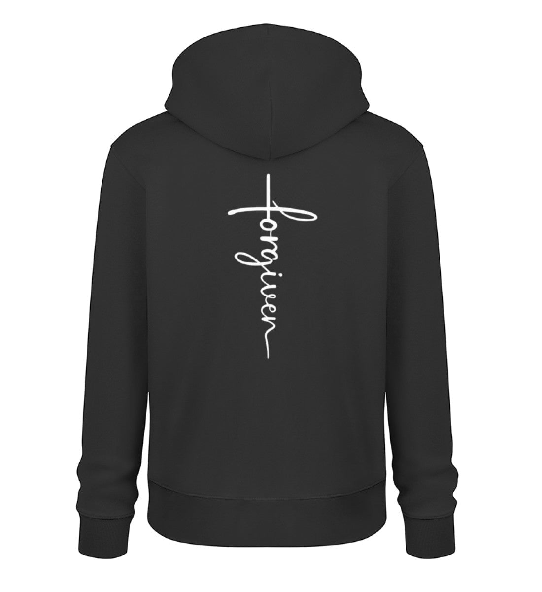 FORGIVEN CROSS HOODIE BACKPRINT - Unisex Organic Hoodie 2.0 ST/ST Cruiser Hoodie 2.0 ST/ST Shirtee Black XS 