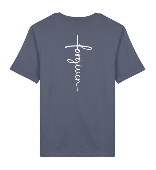 FORGIVEN CROSS SHIRT BACKPRINT Creator T-Shirt 2.0 ST/ST Shirtee Dämmerblau XS 