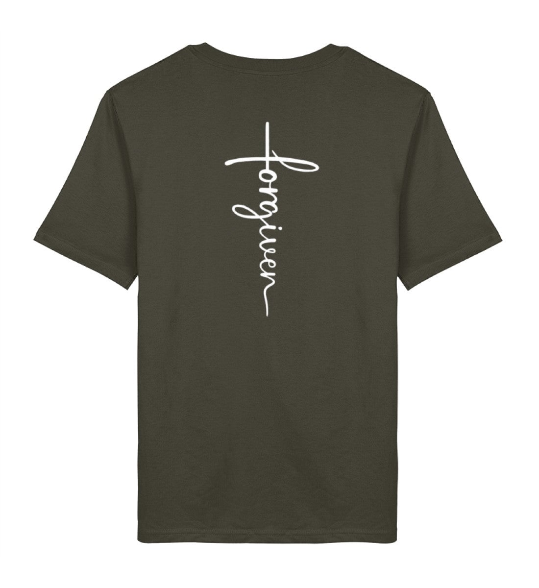 FORGIVEN CROSS SHIRT BACKPRINT - Herren Premium Organic Shirt 2.0 ST/ST Creator T-Shirt 2.0 ST/ST Shirtee Khaki XS 