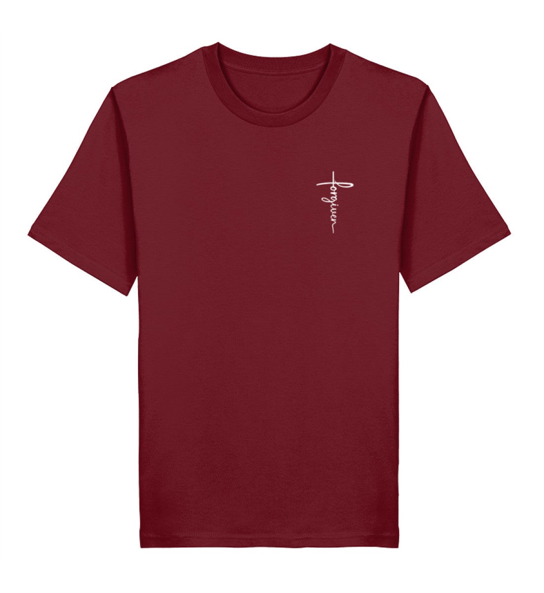 FORGIVEN CROSS SHIRT Creator T-Shirt 2.0 ST/ST Shirtee Burgund XS 