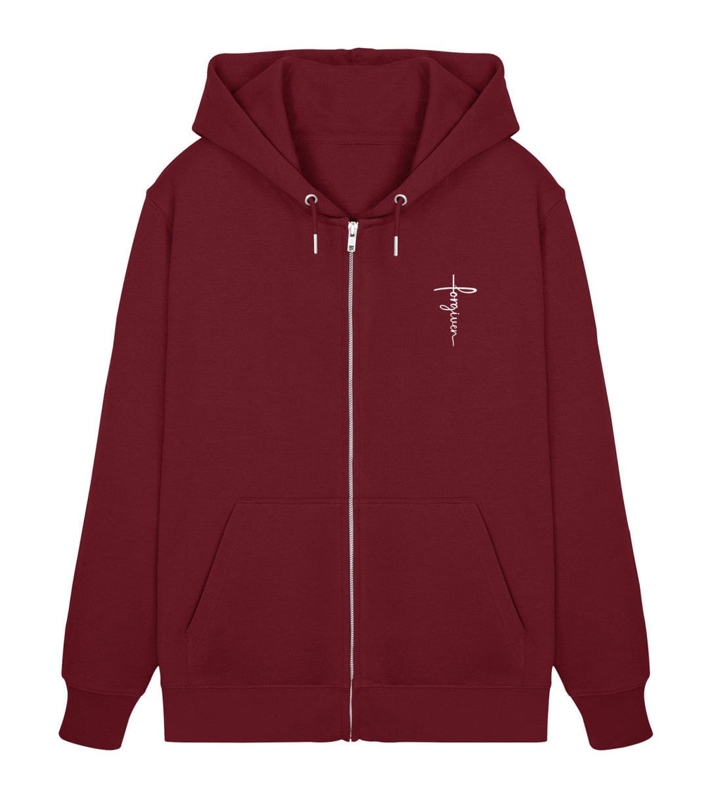 FORGIVEN CROSS ZIPPER Connector Zipper 2.0 ST/ST Shirtee Burgund XS 