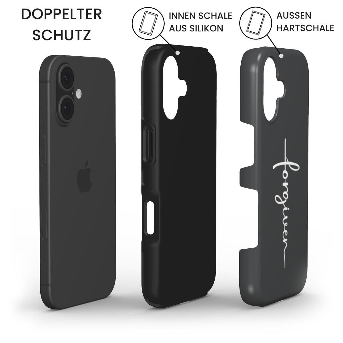 FORGIVEN robuste Handyhülle in Anthrazit Tech Accessories Podbase 