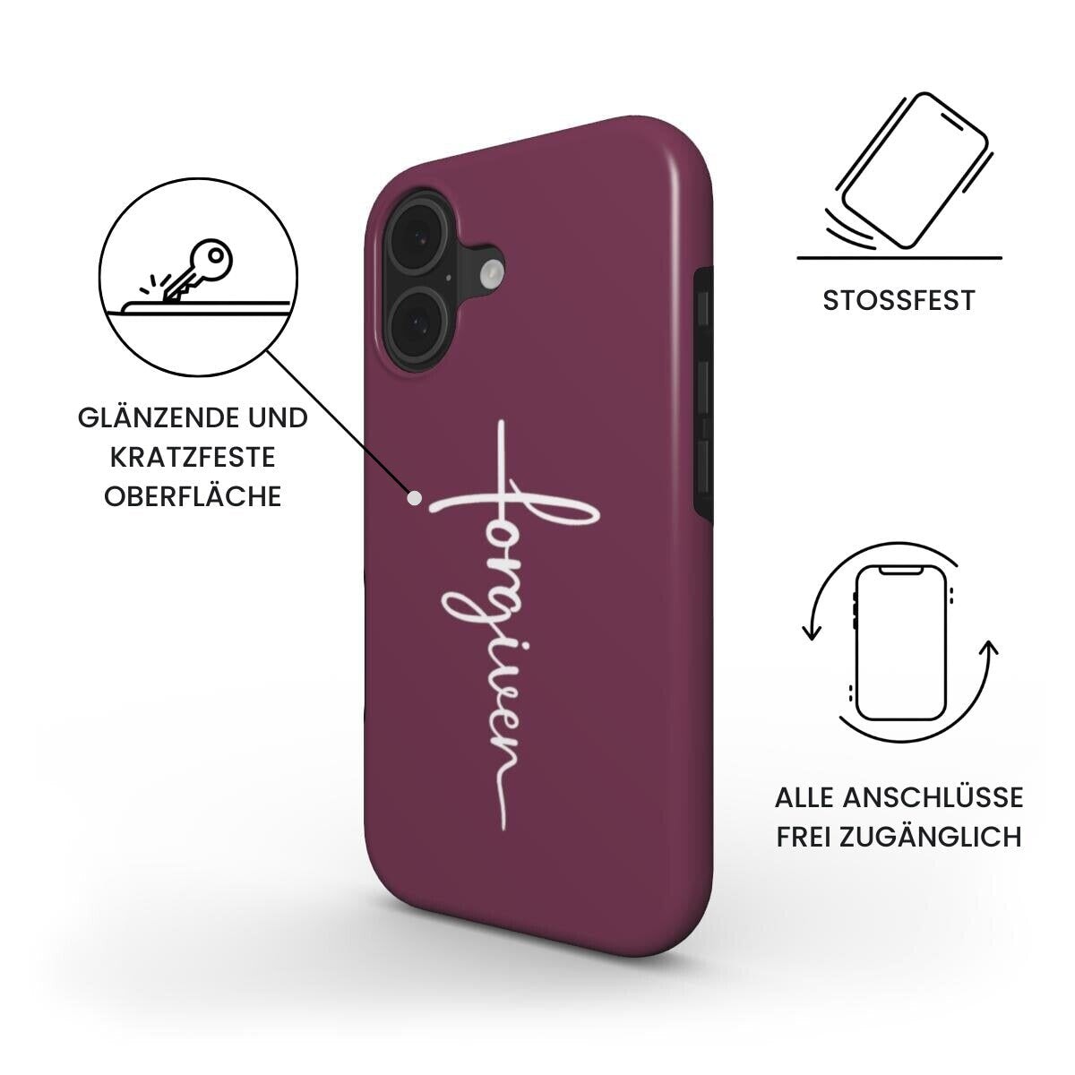 FORGIVEN robuste Handyhülle in Beere Tech Accessories Podbase 