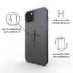 FORGIVEN transparente Handyhülle mit schwarzem Druck Tech Accessories Podbase 