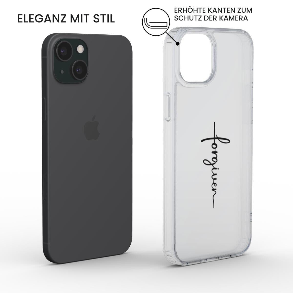 FORGIVEN transparente Handyhülle mit schwarzem Druck Tech Accessories Podbase 