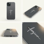 FORGIVEN transparente Handyhülle mit weißem Druck Tech Accessories Podbase 