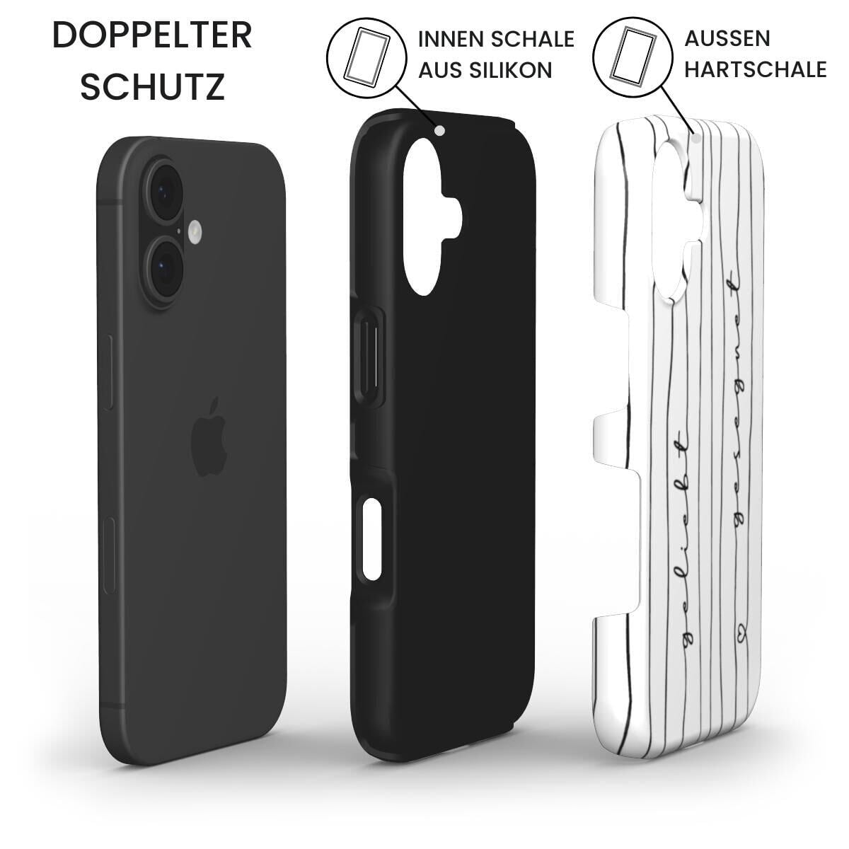 GELIEBT GESEGNET robuste Handyhülle in Weiß Tech Accessories Podbase 