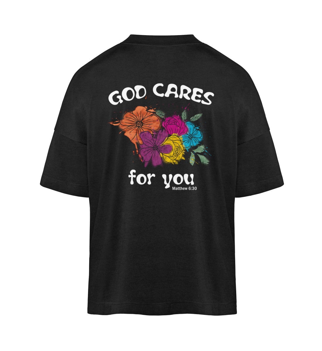 GOD CARES SHIRT BACKPRINT - Organic Oversized Shirt ST/ST Blaster Oversized Shirt ST/ST Shirtee Black XS 