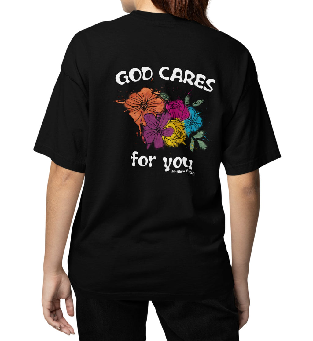 GOD CARES STREETWEAR SHIRT BACKPRINT Creator T-Shirt 2.0 ST/ST Shirtee 