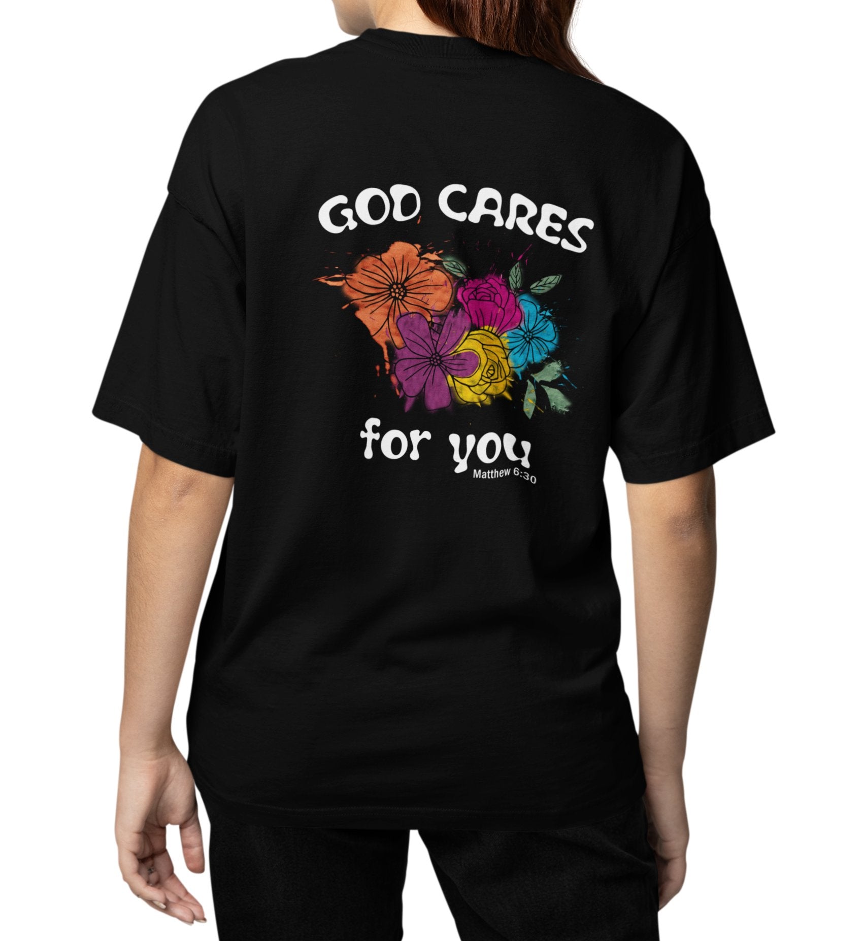 GOD CARES STREETWEAR SHIRT BACKPRINT Creator T-Shirt 2.0 ST/ST Shirtee 