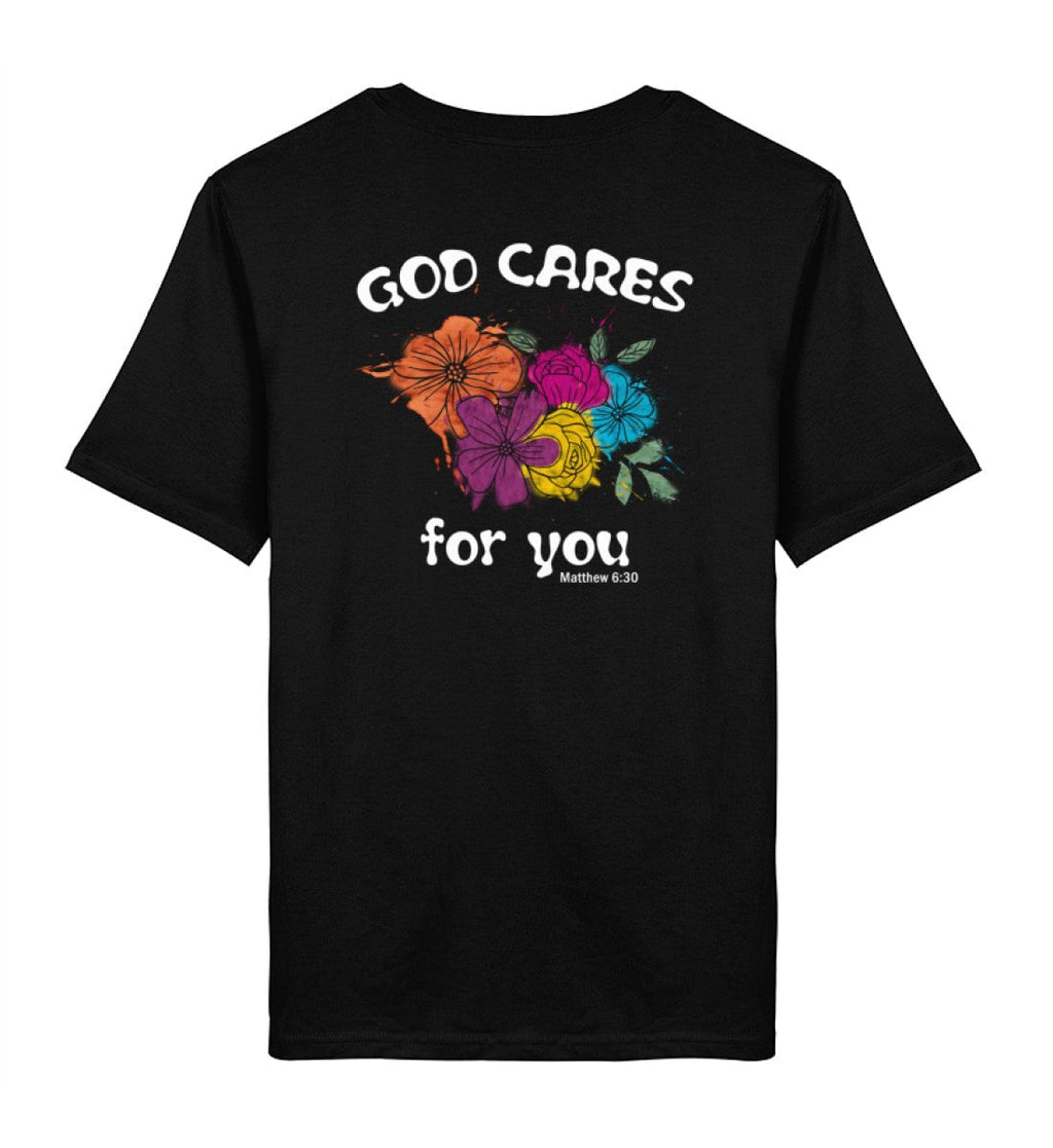 GOD CARES STREETWEAR SHIRT BACKPRINT Creator T-Shirt 2.0 ST/ST Shirtee Schwarz XS 