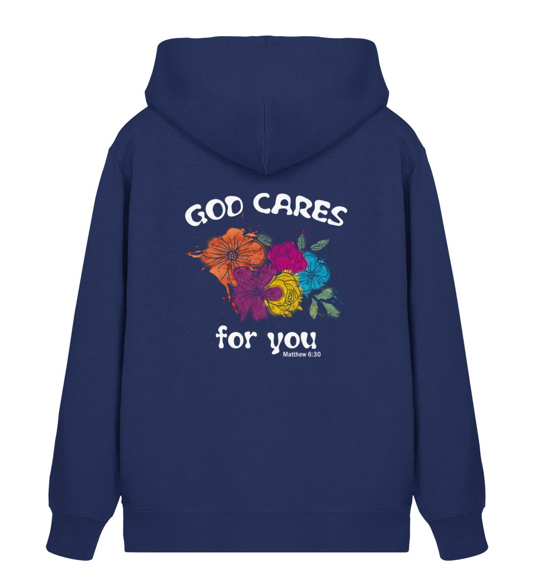 GOD CARES STREETWEAR ZIPPER BACKPRINT Connector Zipper 2.0 ST/ST Shirtee Dunkelblau XS 