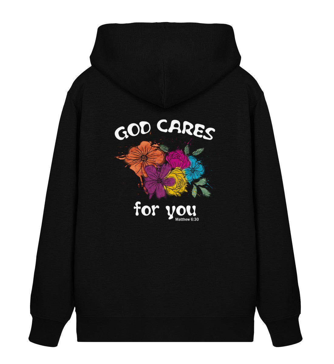 GOD CARES STREETWEAR ZIPPER BACKPRINT Connector Zipper 2.0 ST/ST Shirtee Schwarz XS 