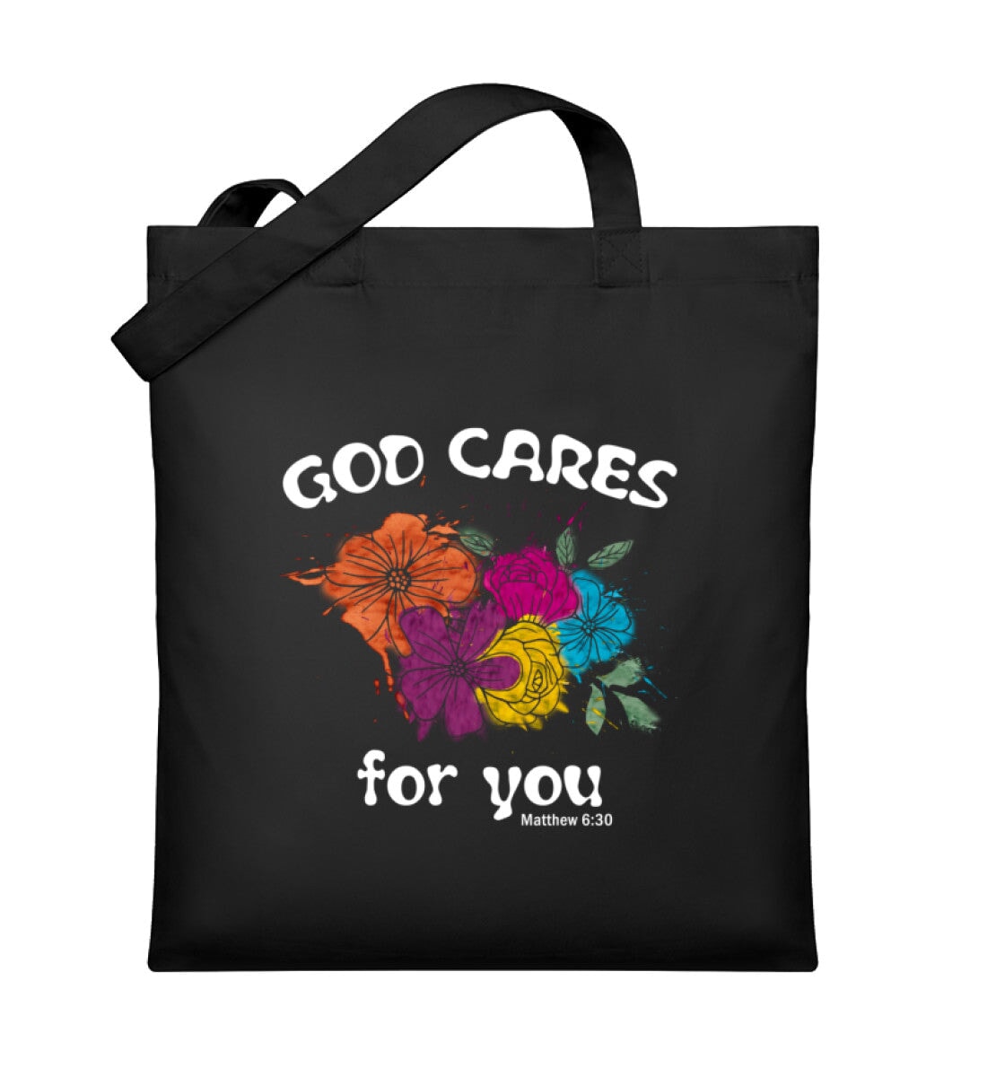 GOD CARES Tasche - Organic Jutebeutel Organic Jutebeutel Shirtee Black OneSize 
