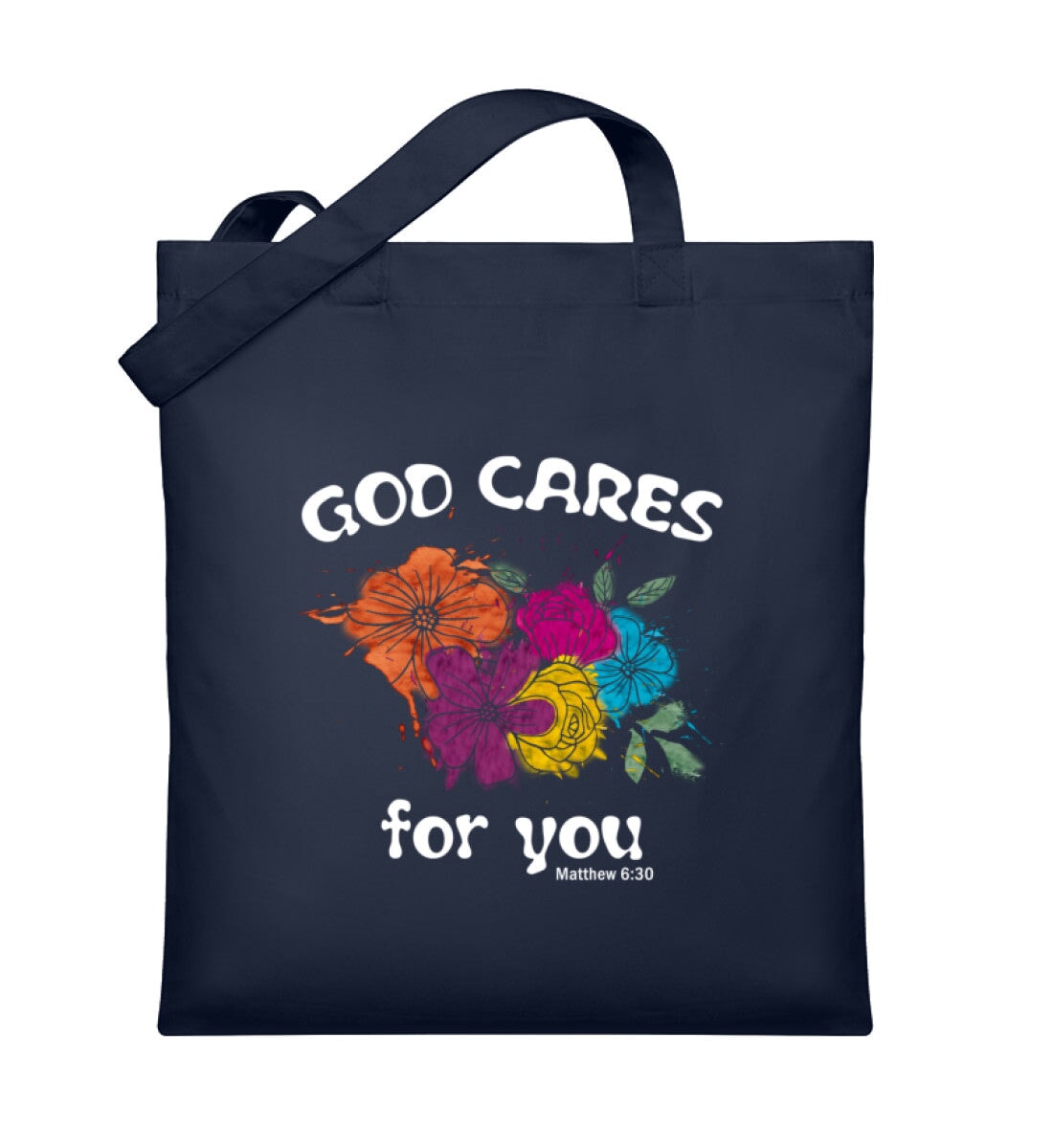 GOD CARES Tasche - Organic Jutebeutel Organic Jutebeutel Shirtee French Navy OneSize 