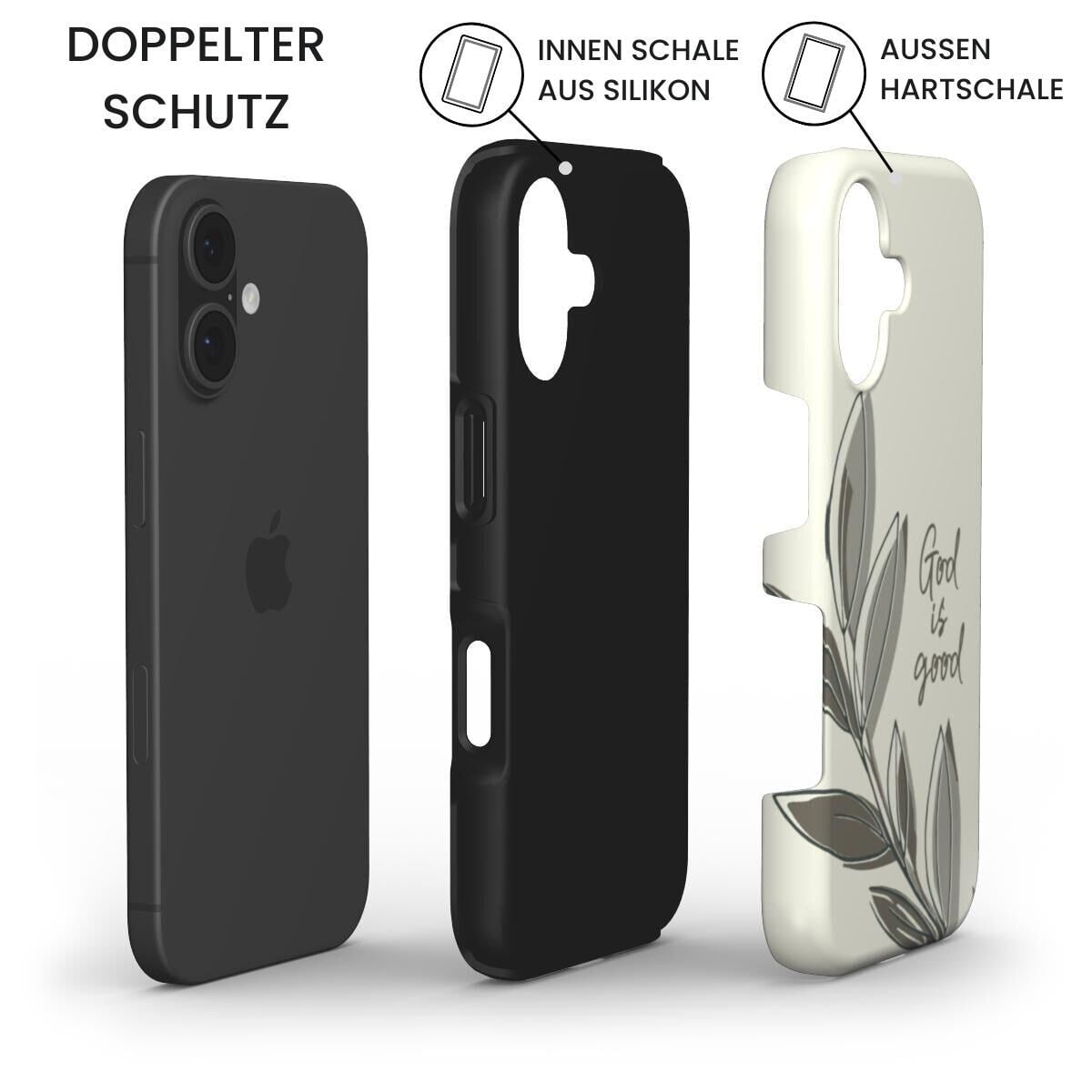 God is good Robuste Handyhülle in Creme Tech Accessories Podbase 