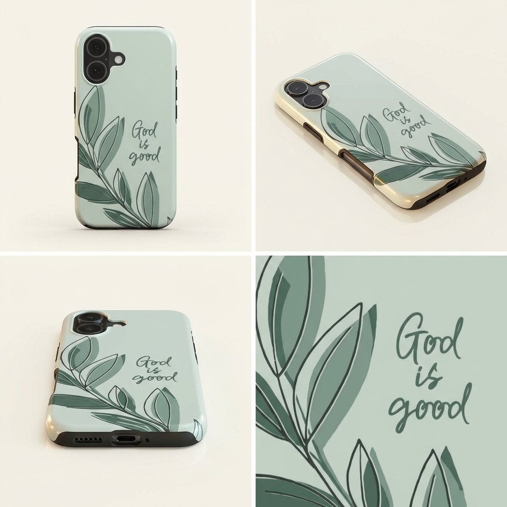 God is good Robuste Handyhülle in Mint Tech Accessories Podbase 