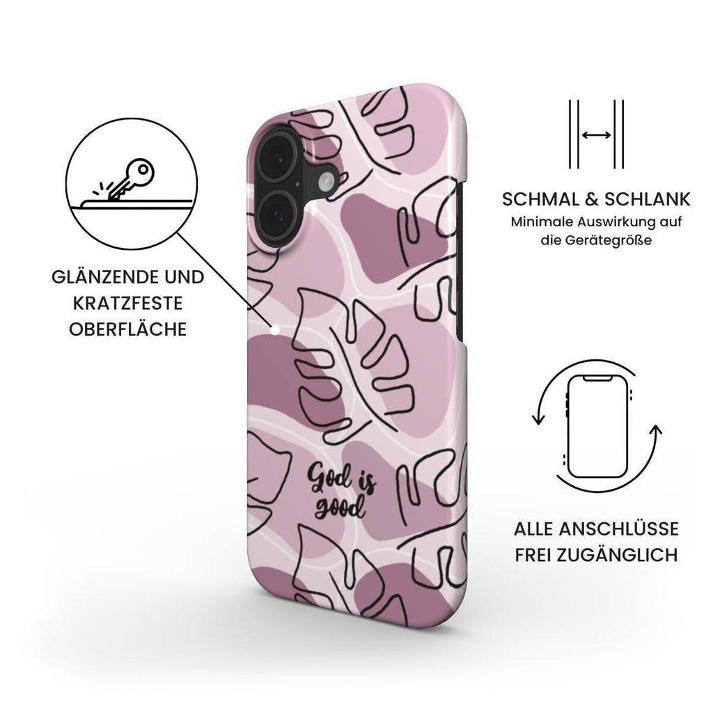 GOD IS GOOD ultradünne Handyhülle in Puderrosa Tech Accessories Podbase 