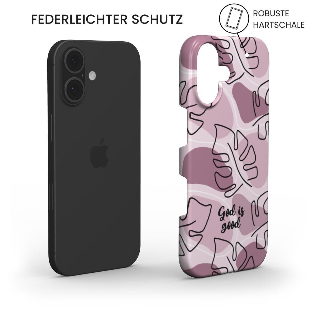 GOD IS GOOD ultradünne Handyhülle in Puderrosa Tech Accessories Podbase 