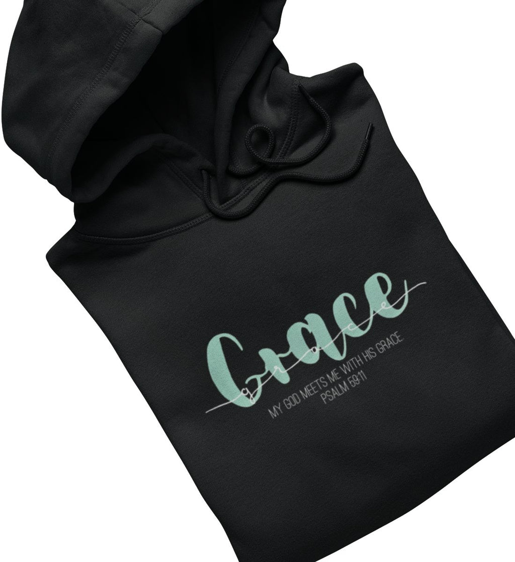 GOD'S GRACE FRAUEN HOODIE GRÜN Damen Organic Hoodie B&C Shirtee 