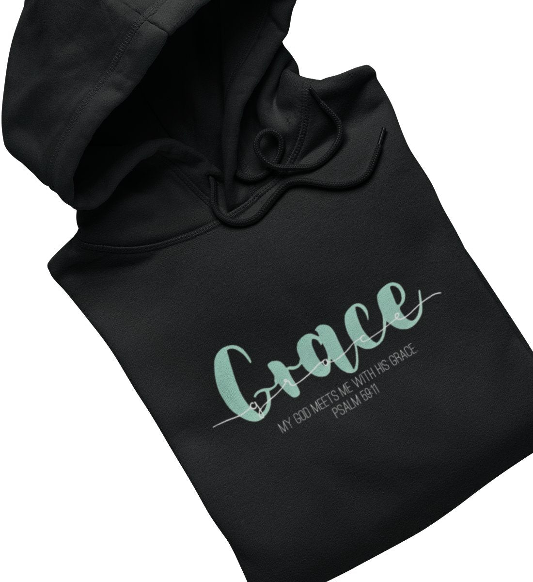 GOD'S GRACE FRAUEN HOODIE GRÜN Damen Organic Hoodie B&C Shirtee 