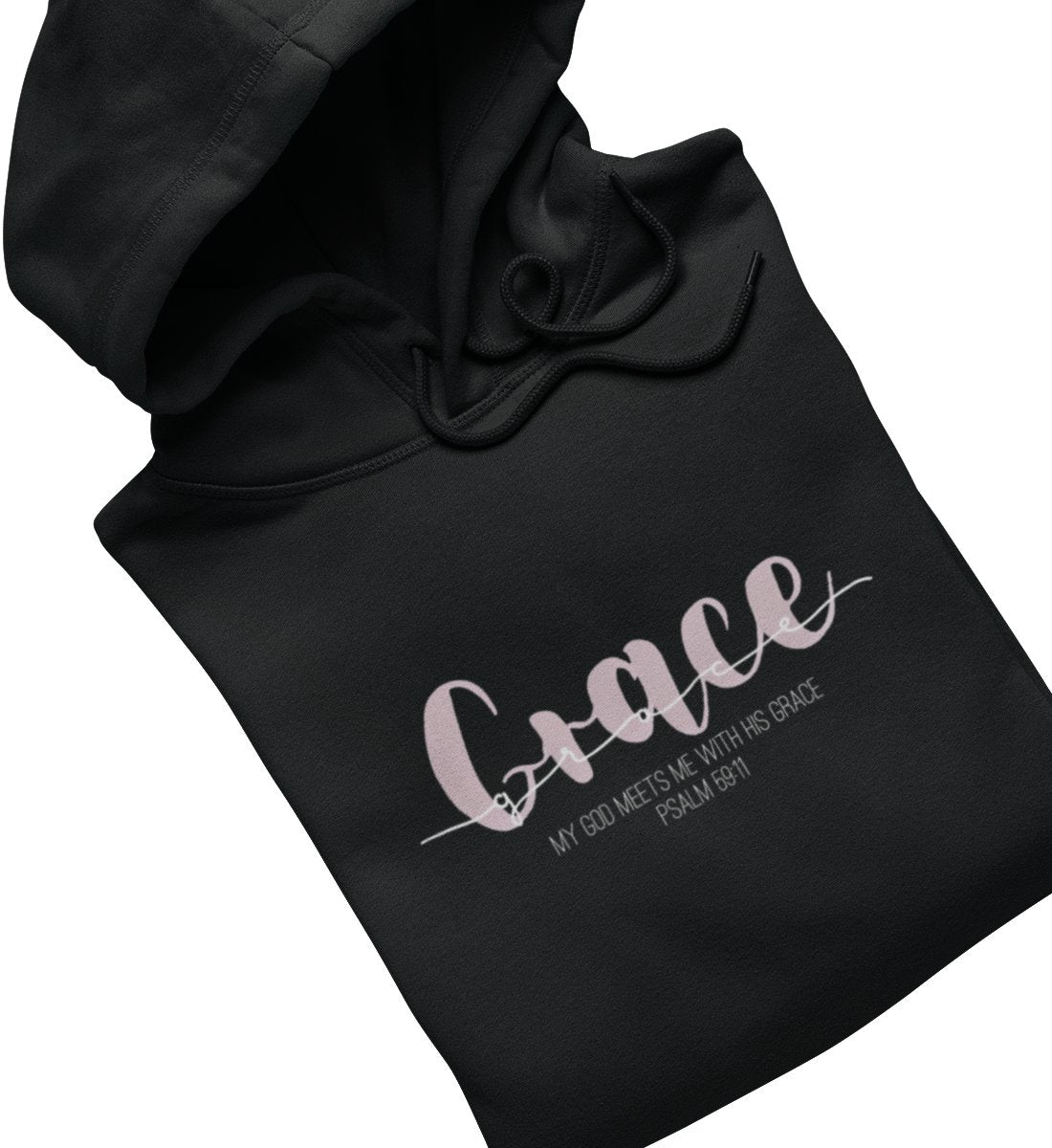 GOD'S GRACE FRAUEN HOODIE PINK Damen Organic Hoodie B&C Shirtee 