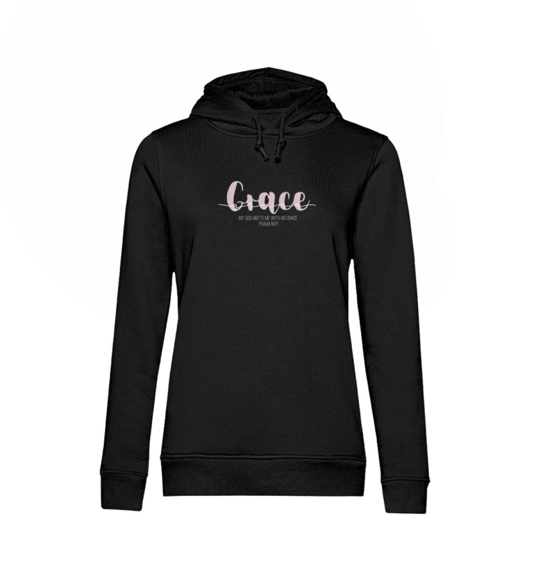 GOD's GRACE FRAUEN HOODIE rosa - Damen Organic Hoodie B&C Damen Organic Hoodie B&C Shirtee Black XS 