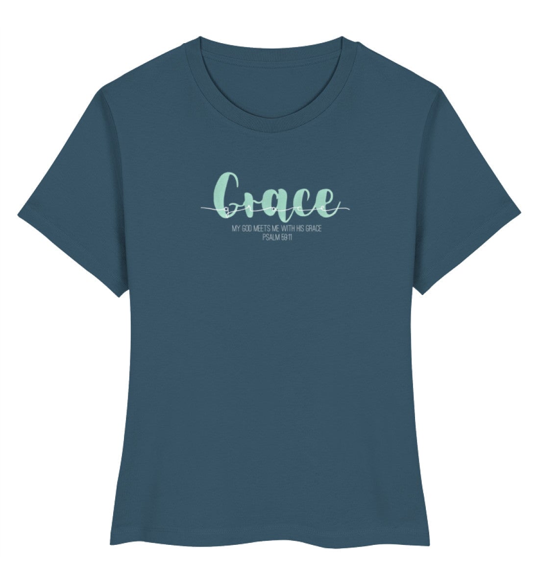 GOD's GRACE FRAUEN SHIRT grün - Damen Premium Organic Shirt Stella Muser Shirt ST/ST Shirtee Stargazer XS 