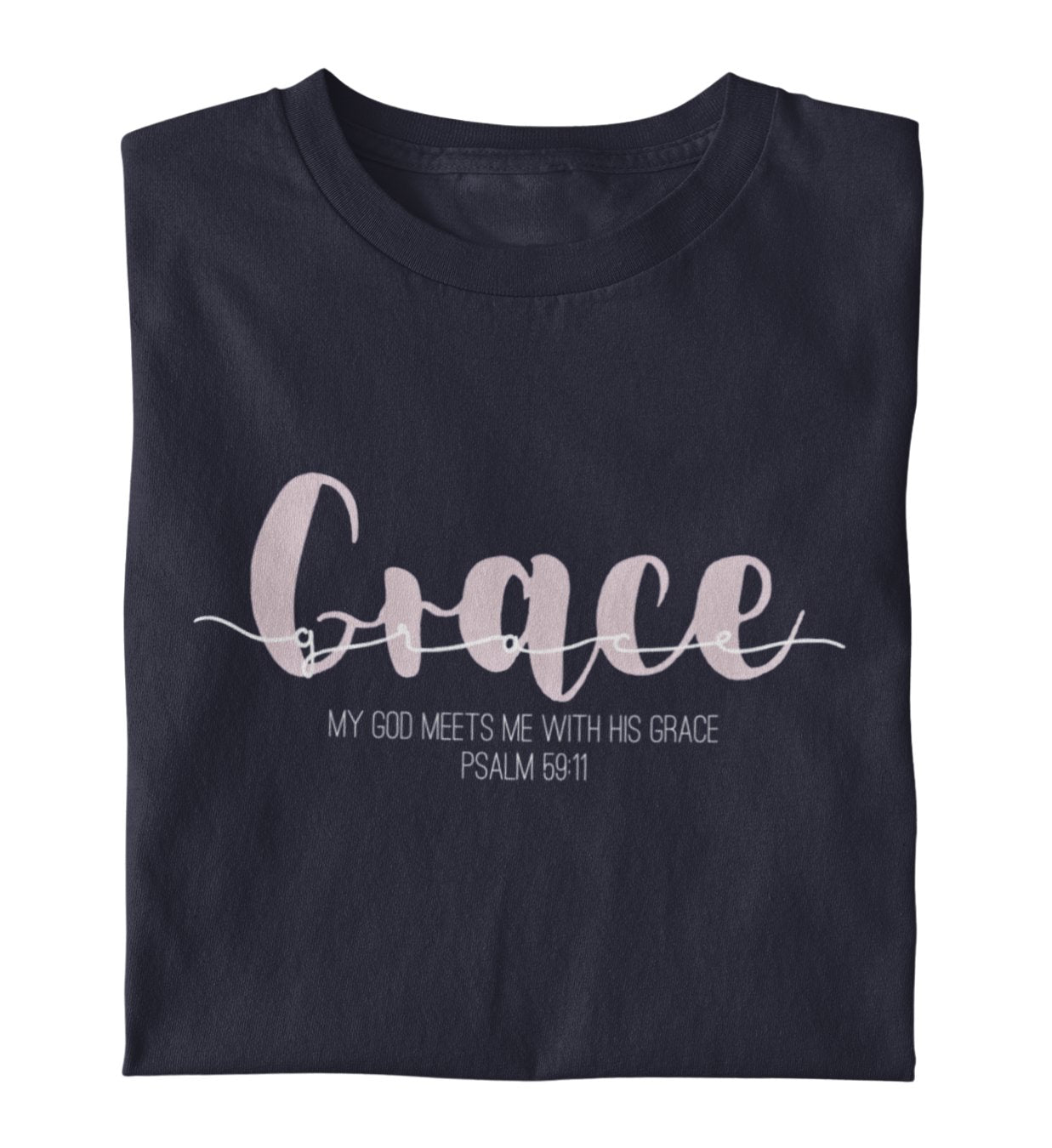 GOD’S GRACE FRAUEN SHIRT PINK Stella Muser Shirt ST/ST Shirtee Dunkelblau XS 