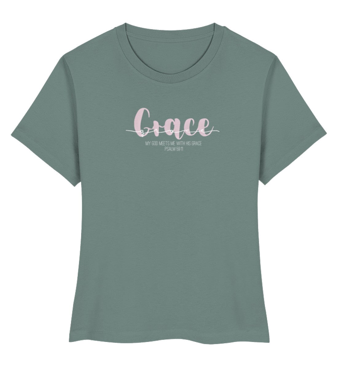 GOD's GRACE FRAUEN SHIRT rosa - Damen Premium Organic Shirt Stella Muser Shirt ST/ST Shirtee Green Bay XS 