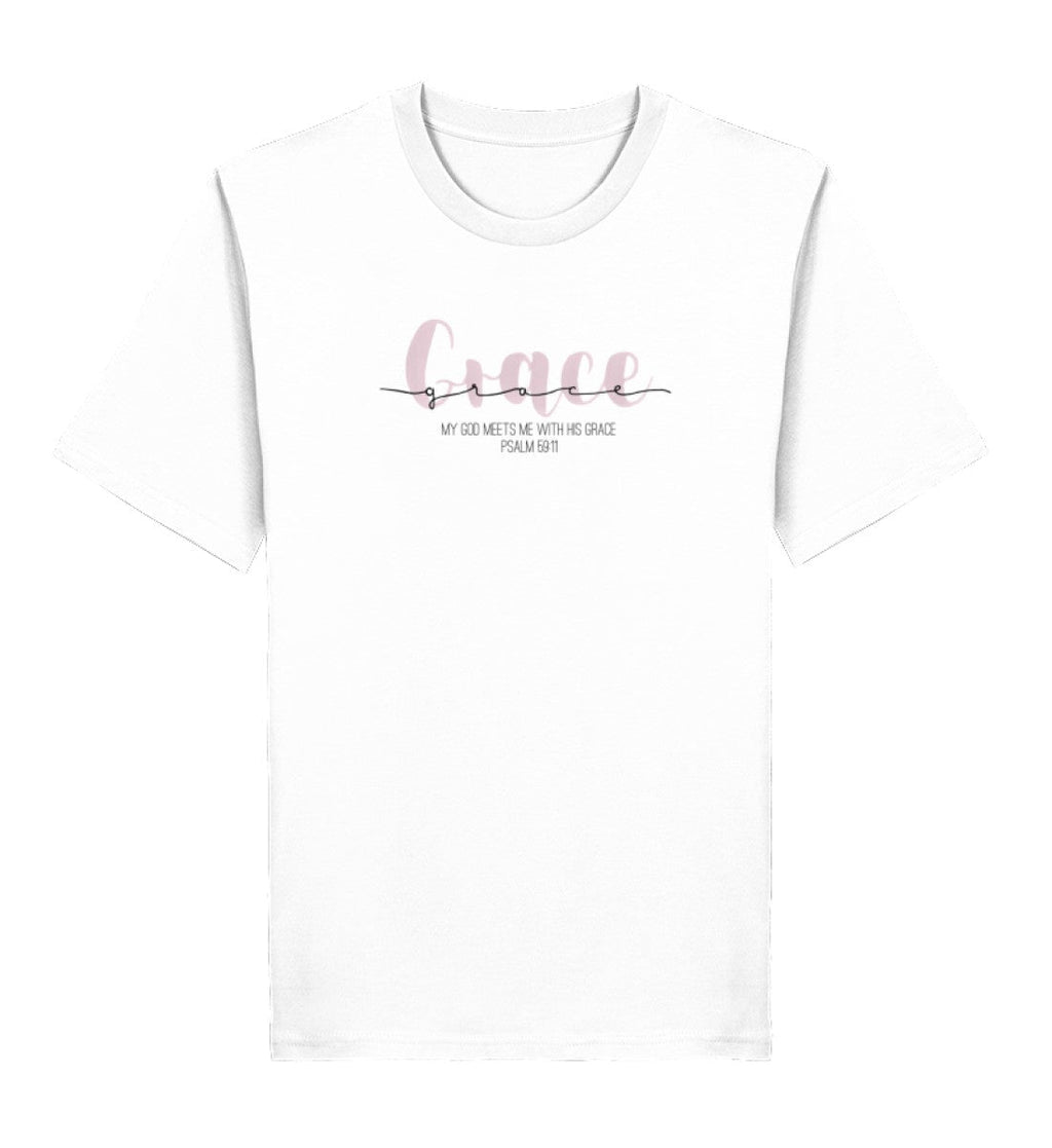 GOD's GRACE SHIRT rosa - Herren Premium Organic Shirt 2.0 ST/ST Creator T-Shirt 2.0 ST/ST Shirtee White XS 