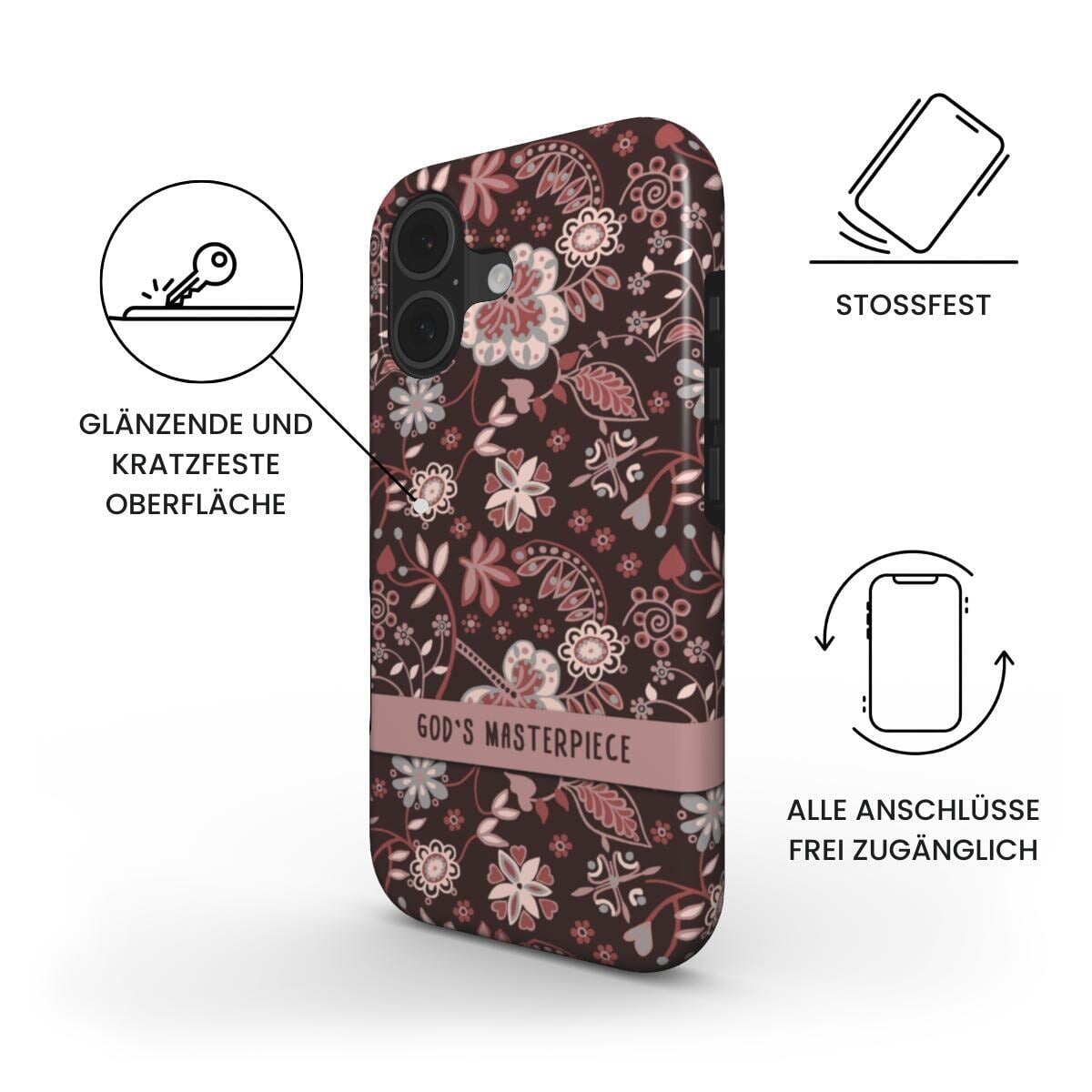 God's Masterpiece MagSafe Handyhülle in Rose Tech Accessories Podbase 