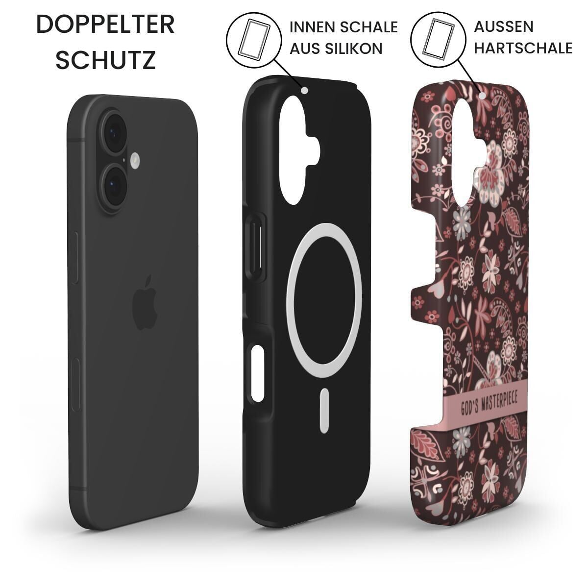 God's Masterpiece MagSafe Handyhülle in Rose Tech Accessories Podbase 