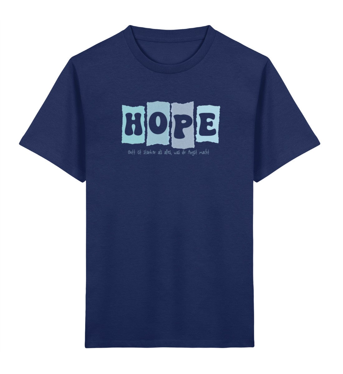 GOTT IST STÄRKER KINDER SHIRT BLAU Mini Creator T-Shirt 2.0 ST/ST Shirtee Dunkelblau 3/4 