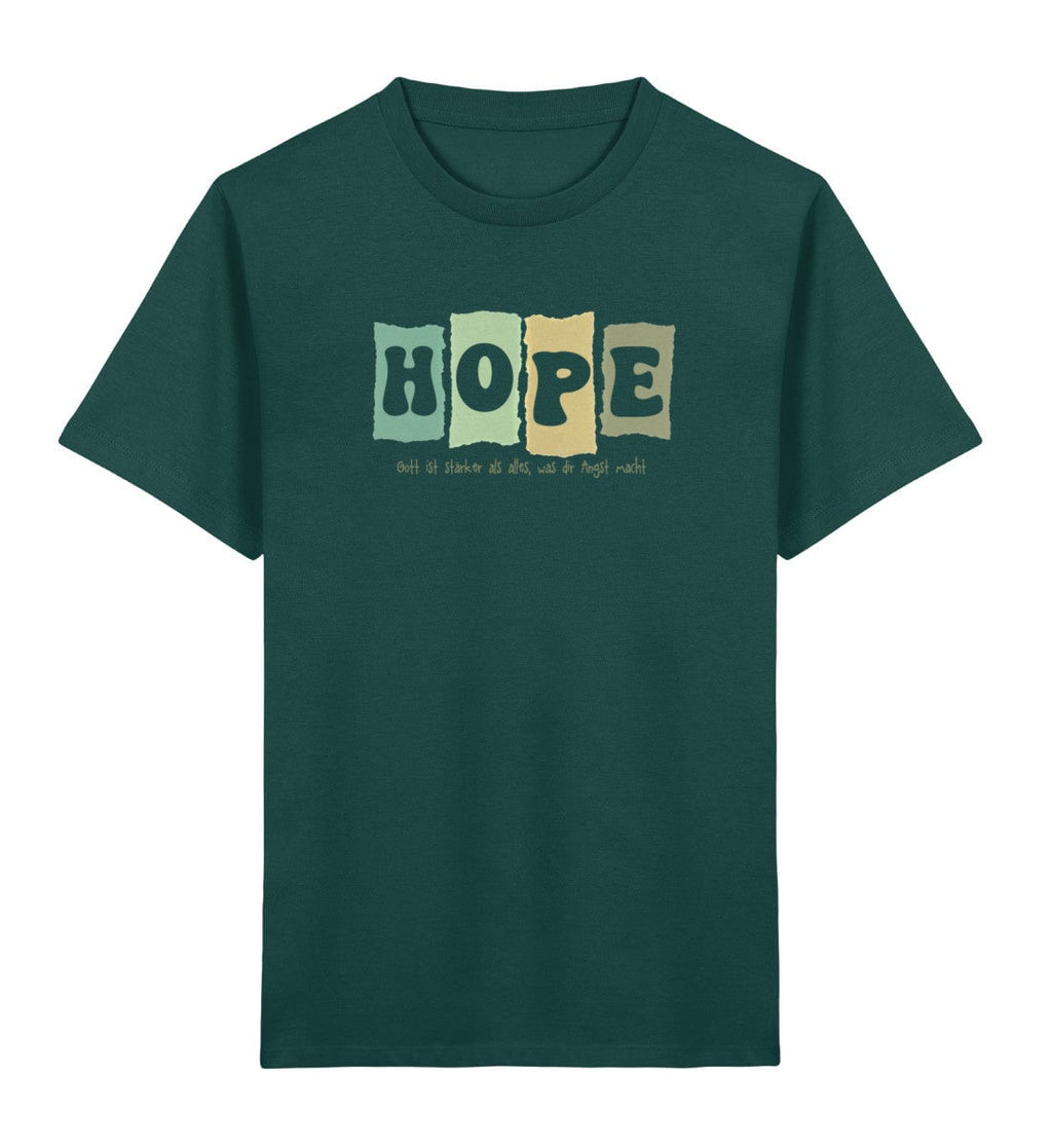 GOTT IST STÄRKER KINDER SHIRT GRÜN Mini Creator T-Shirt 2.0 ST/ST Shirtee Dunkelgrün 3/4 