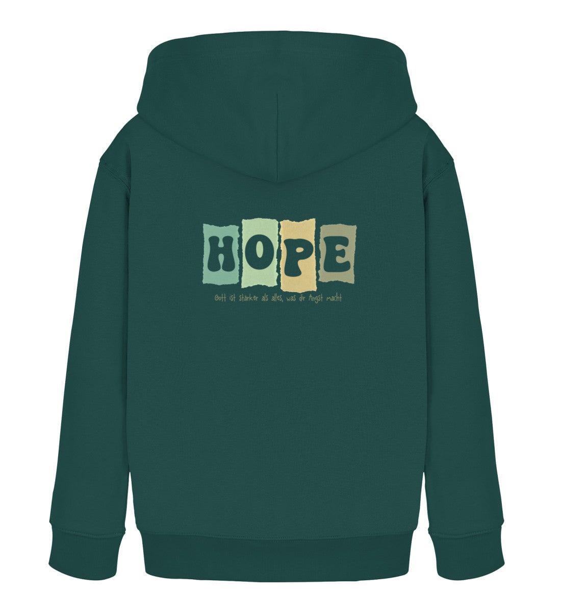 Gott ist stärker Kinderhoodie grün - Mini Cruiser Hoodie 2.0 ST/ST Mini Cruiser Hoodie 2.0 ST/ST Shirtee Glazed Green 3/4 